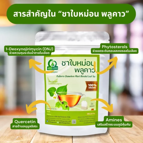 สารสรคัญของชาใบหม่อนผสมพลูคาว