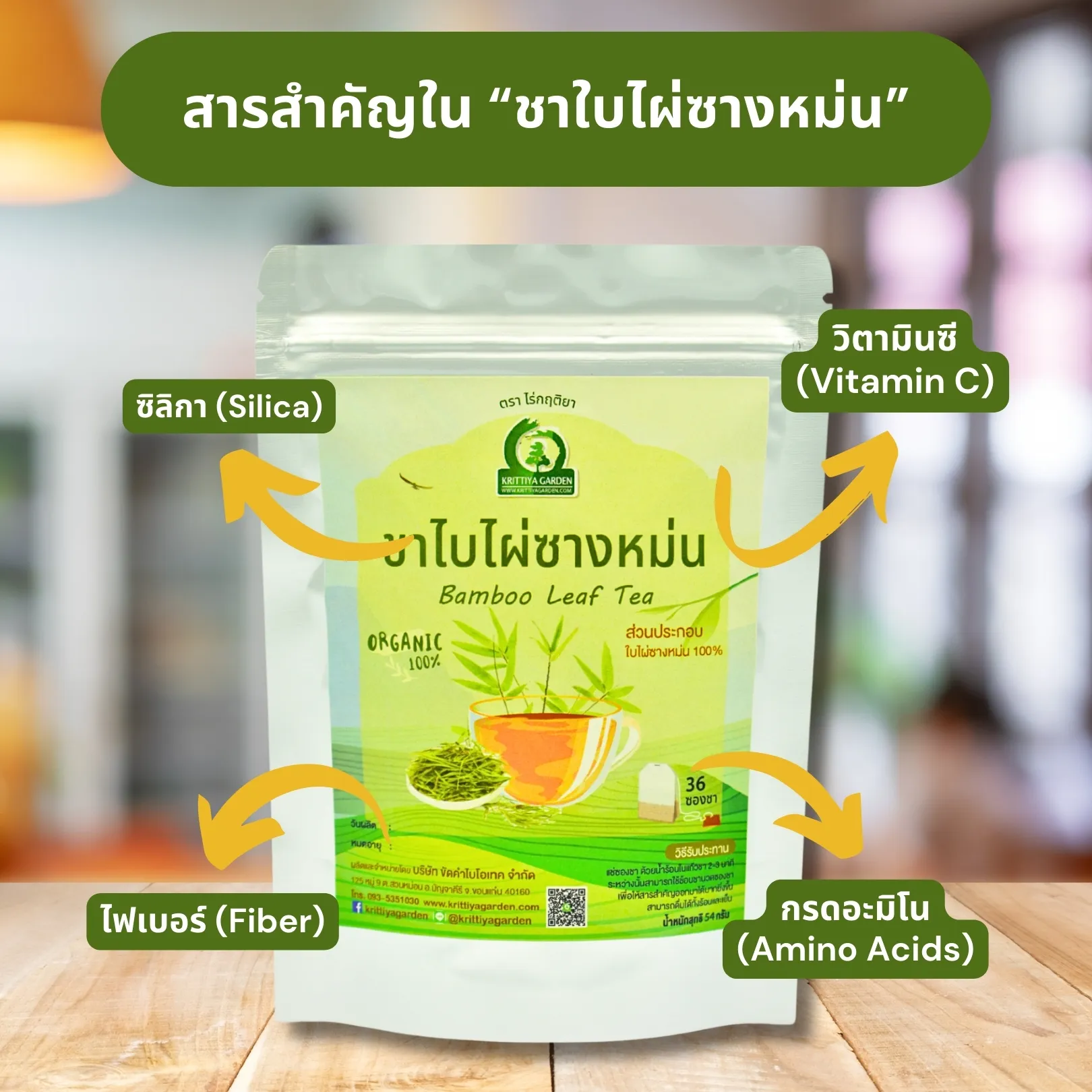 สารสำคัญในชาใบไผ่ซางหม่น